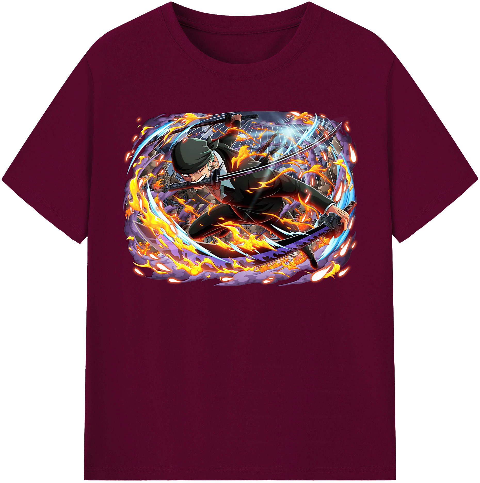 ワンピース ロロノア・ゾロ ONE PIECE Roronoa Zoro レディースカジュアルプリントTシャツ（綿100％）